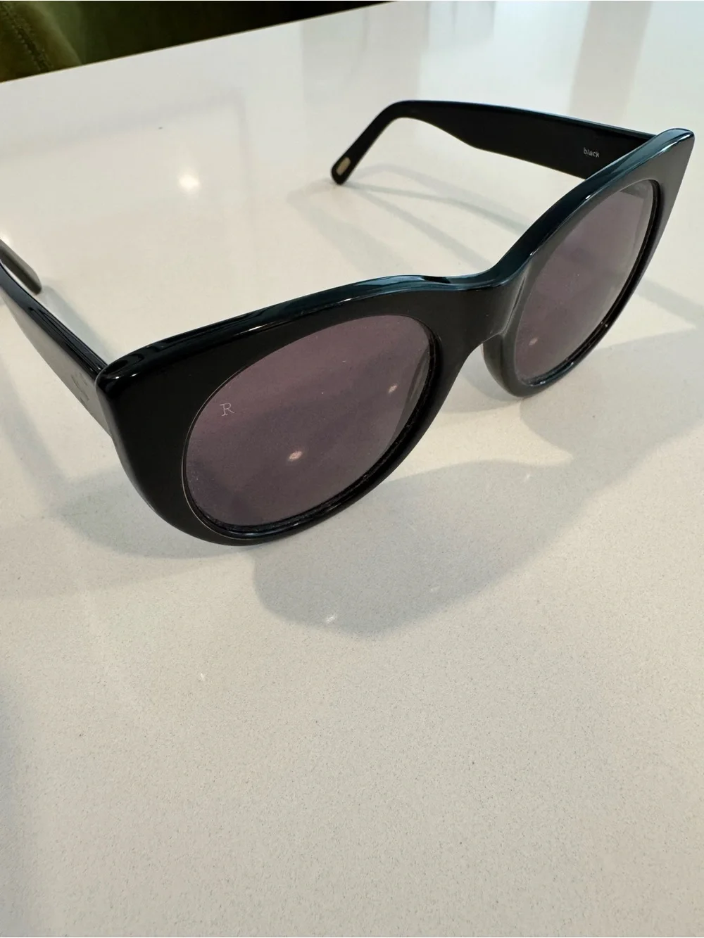 RAEN Black Round Sunglasses with Dark Smoke Lenses